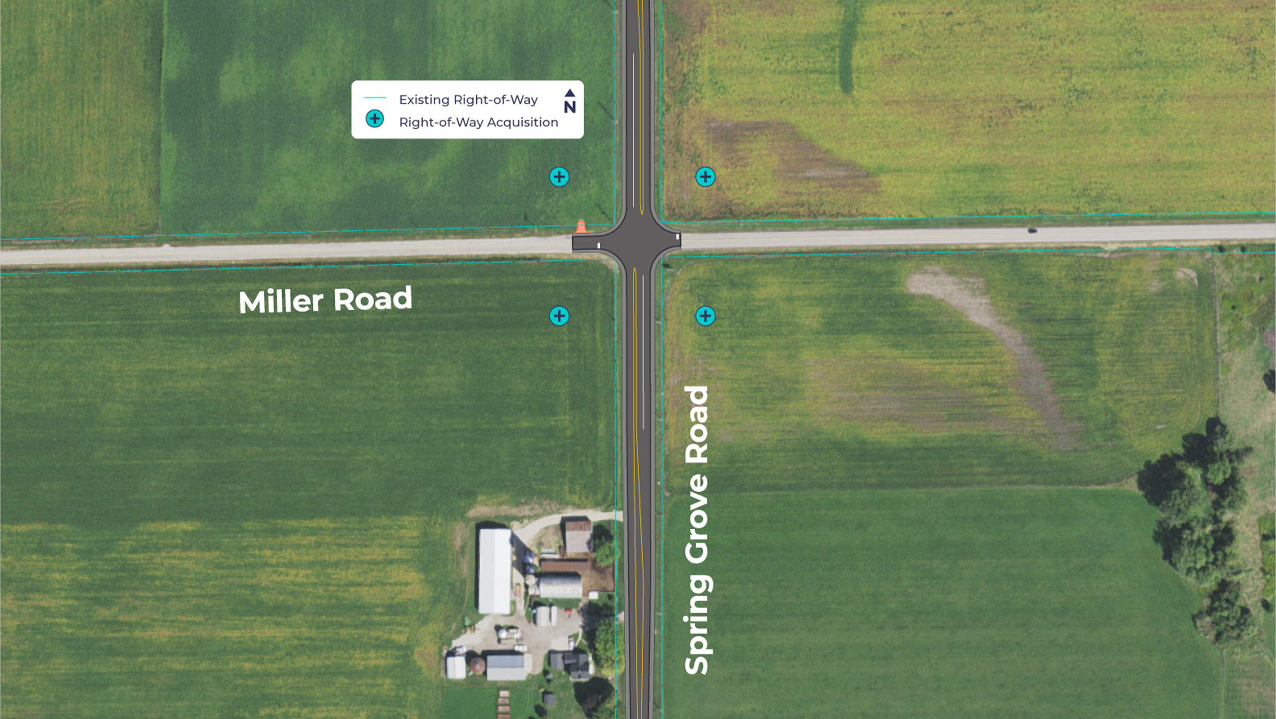 Alternative 4: Shoulder Widening with Left Turn Lanes