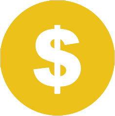 Yellow single dollar sign
